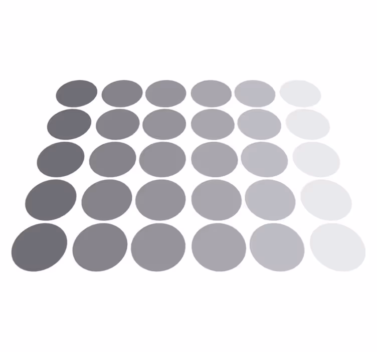 Geometric rug gray circular patterns - TenStickers