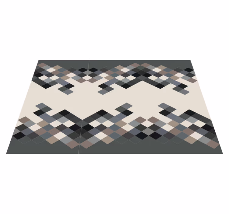 Geometric rug in color block shades - TenStickers