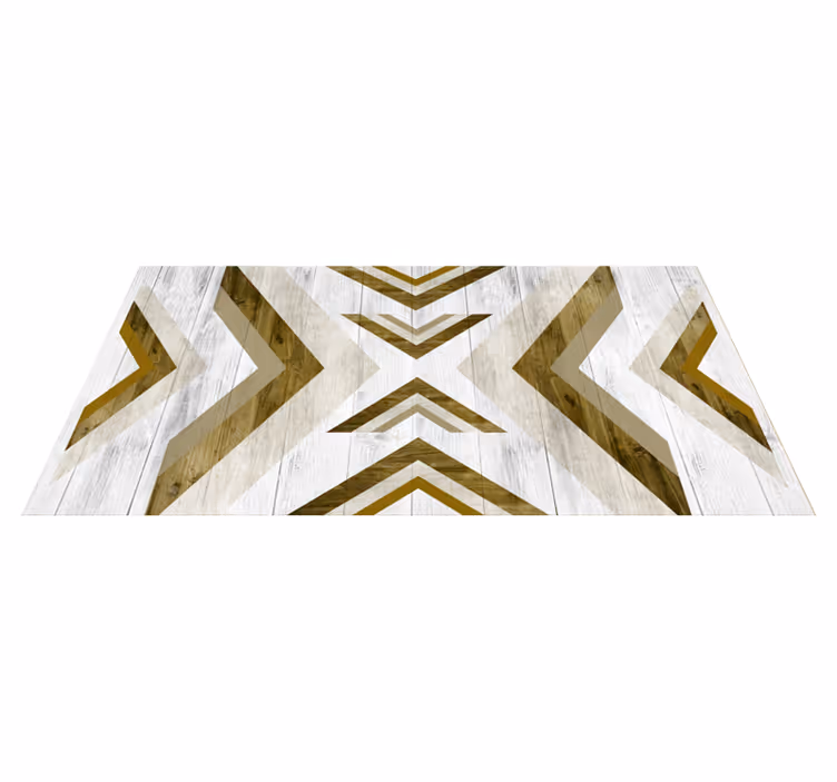 Geometric rug with textured desk cover - TenStickers