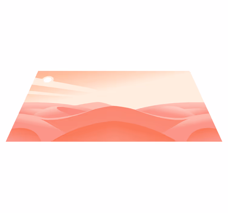 Geometric rug in pink desert style - TenStickers