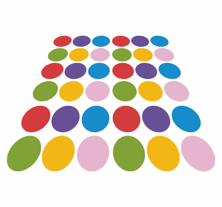 Geometric rug colorful circle design - TenStickers
