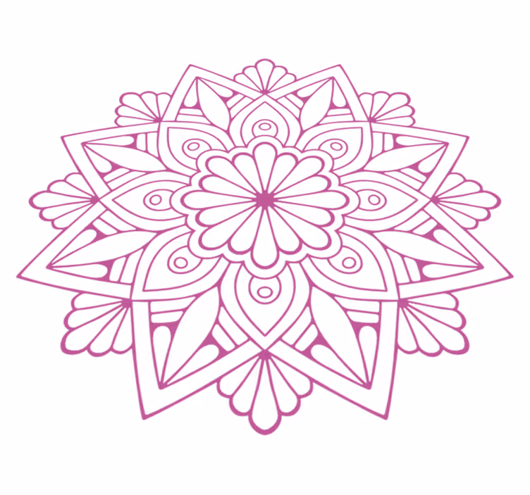 Geometric rug with detailed floral design - TenStickers
