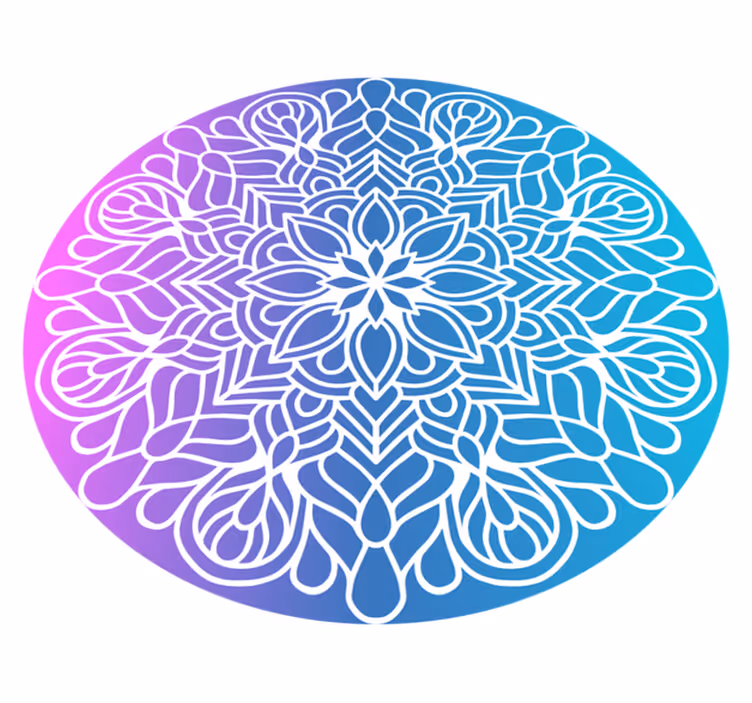 Geometric rug with lively circular design - TenStickers