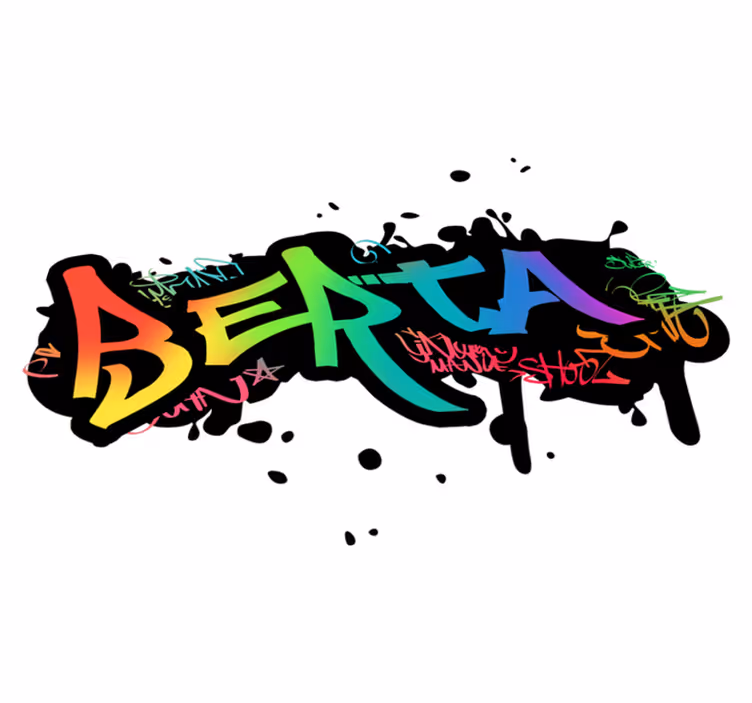 Kids carpet customizable graffiti name - TenStickers