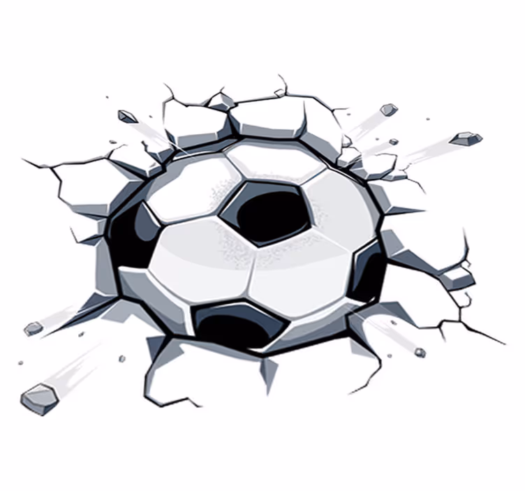 Kids carpet 3d soccer ball design - TenStickers