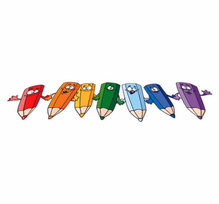 Kids carpet in joyful colorful pencils design - TenStickers