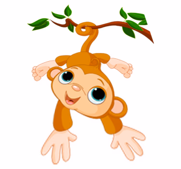 Kids carpet happy little monkey - TenStickers