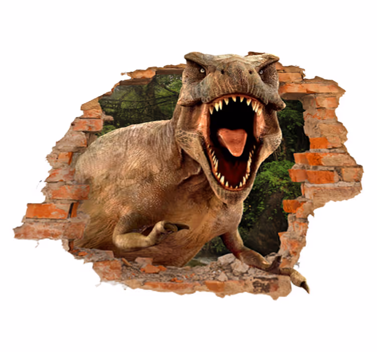 Kids carpet 3d t-rex design for playful spaces - TenStickers
