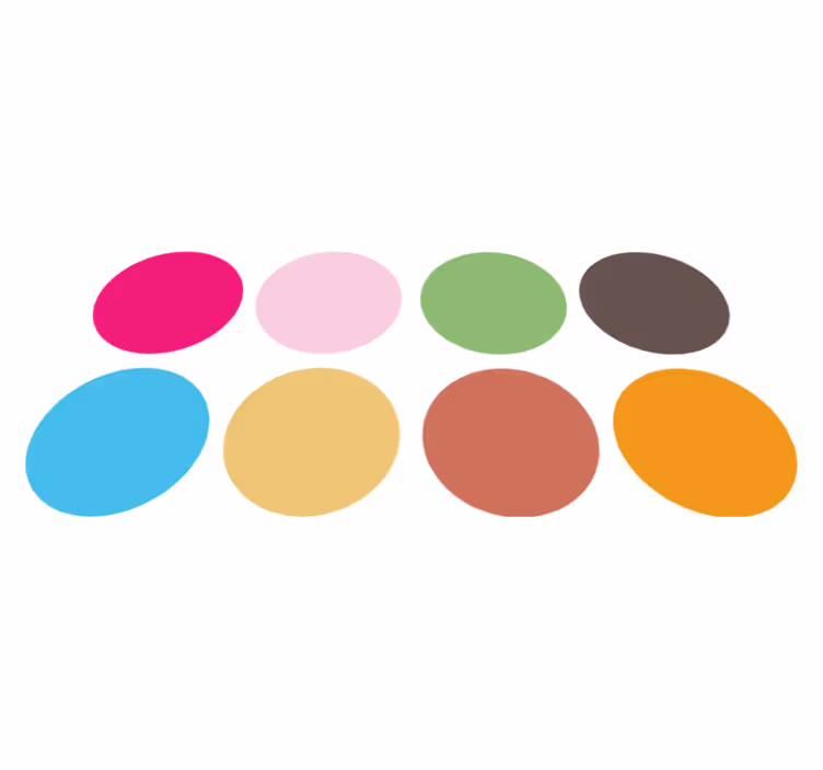 Kids carpet colorful circle stickers - TenStickers
