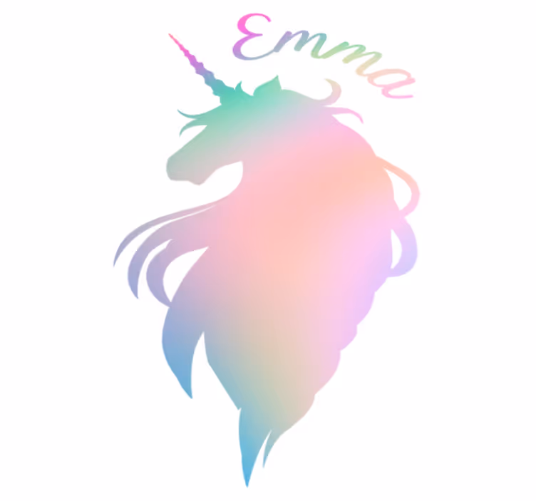 Kids carpet customizable unicorn silhouette - TenStickers