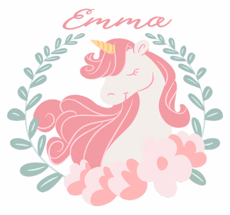 Kids carpet personalized unicorn princess - TenStickers