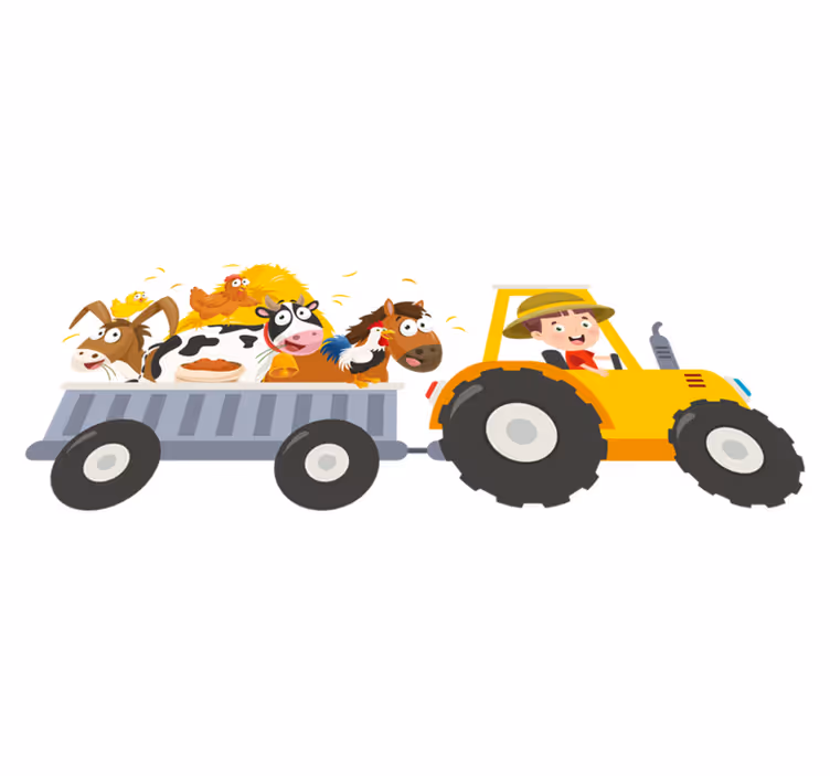 Kids carpet little farmer with animals - TenStickers