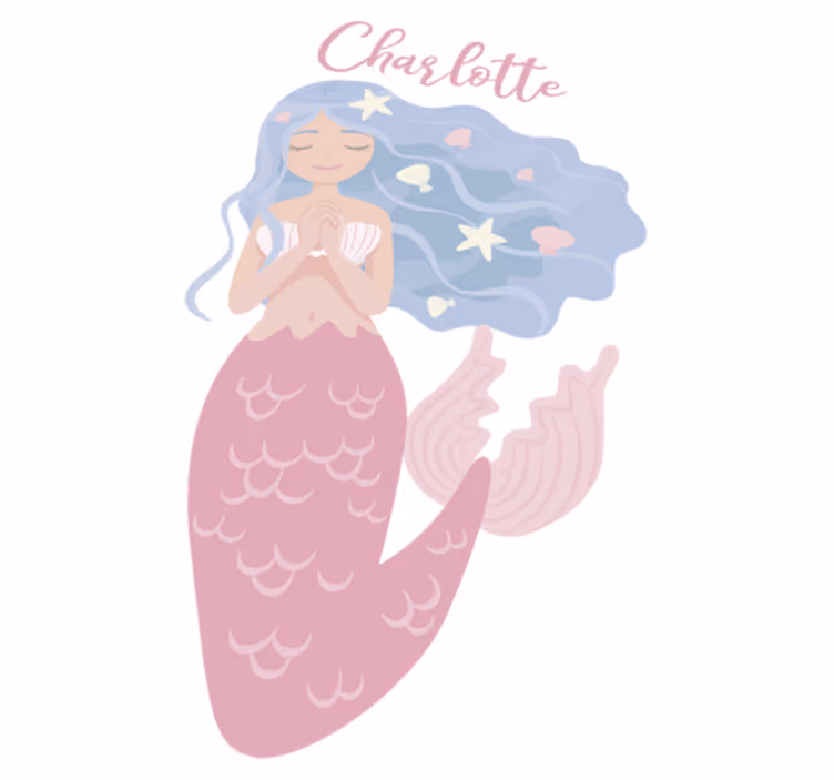 Kids carpet rainbow mermaid - TenStickers