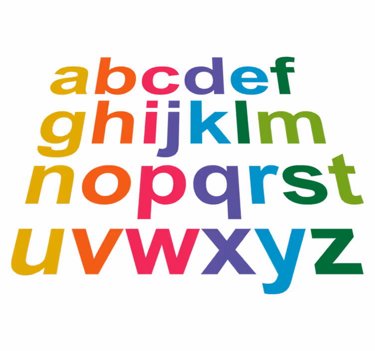 Kids carpet minimalist color alphabet - TenStickers