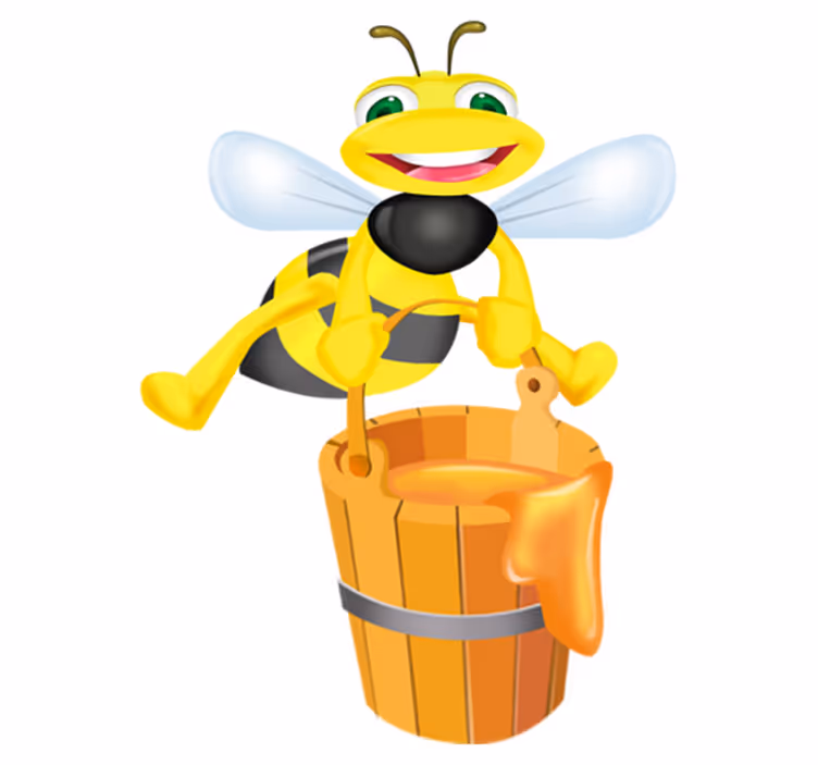 Kids carpet honey cube bee wall sticker - TenStickers
