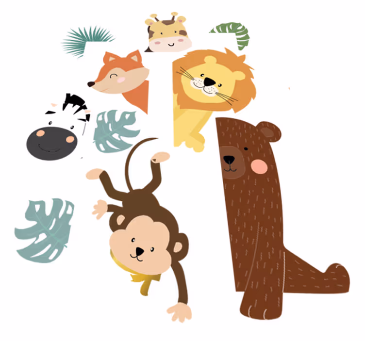 Kids carpet animals at the door - TenStickers