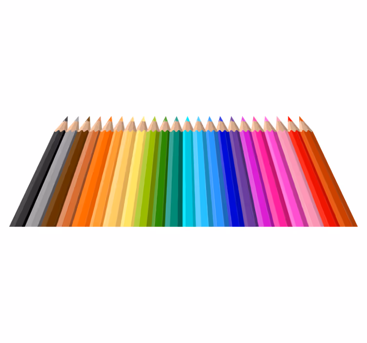 Kids carpet with color pencil skirting border - TenStickers