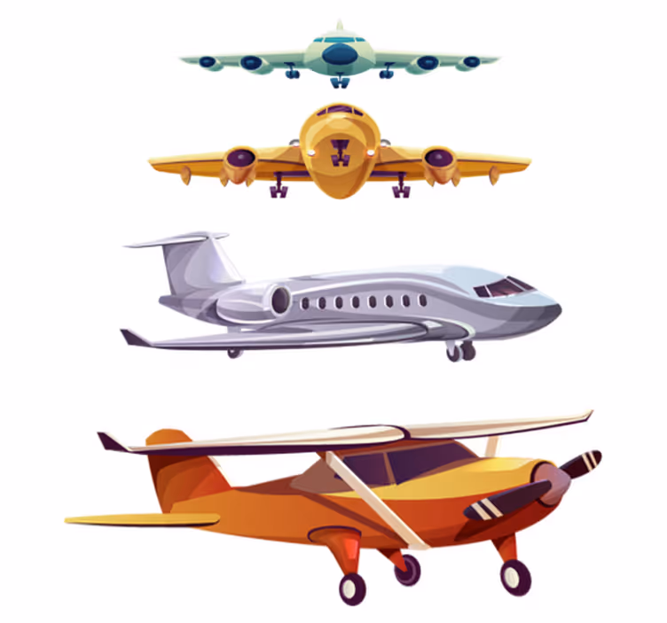 Kids carpet front airplane pack - TenStickers