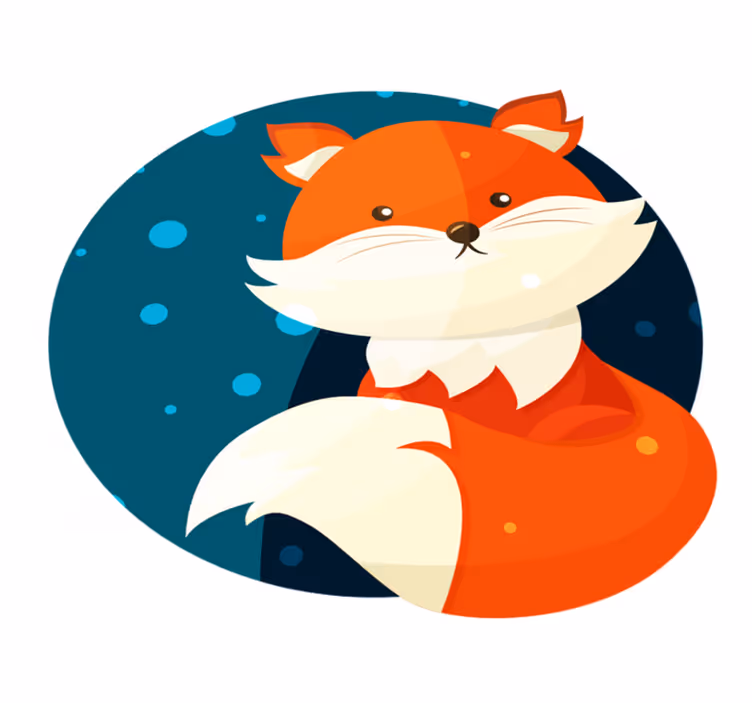 Kids carpet cute fox design - TenStickers