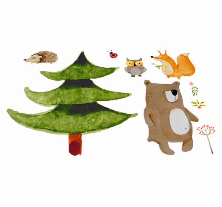 Kids carpet wild forest creatures - TenStickers
