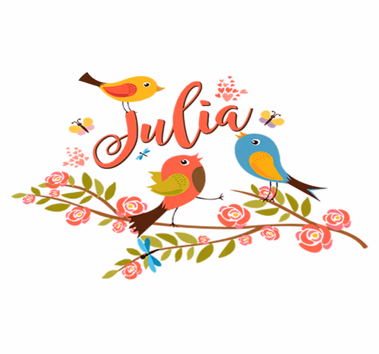 Kids carpet spring birds personalized design - TenStickers