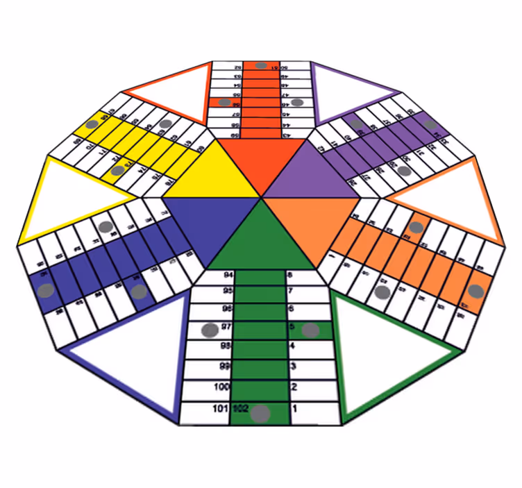 Kids carpet geometric ludo board adhesive - TenStickers