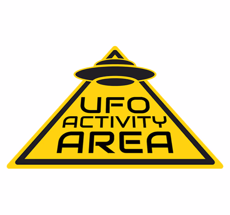 Kids carpet ufo activity sign sticker - TenStickers