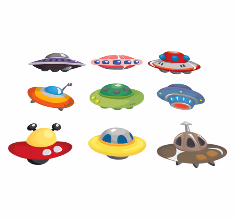 Kids carpet ufo collection stickers - TenStickers