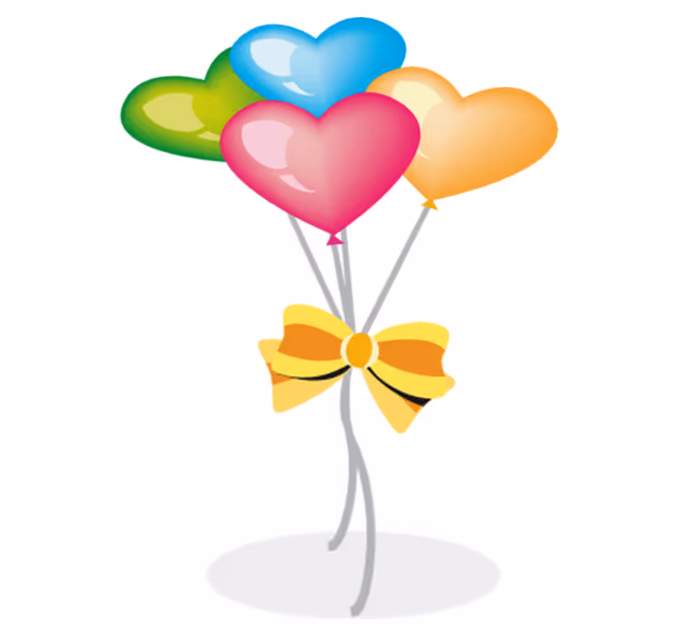 Kids carpet with heart shaped balloons design - TenStickers