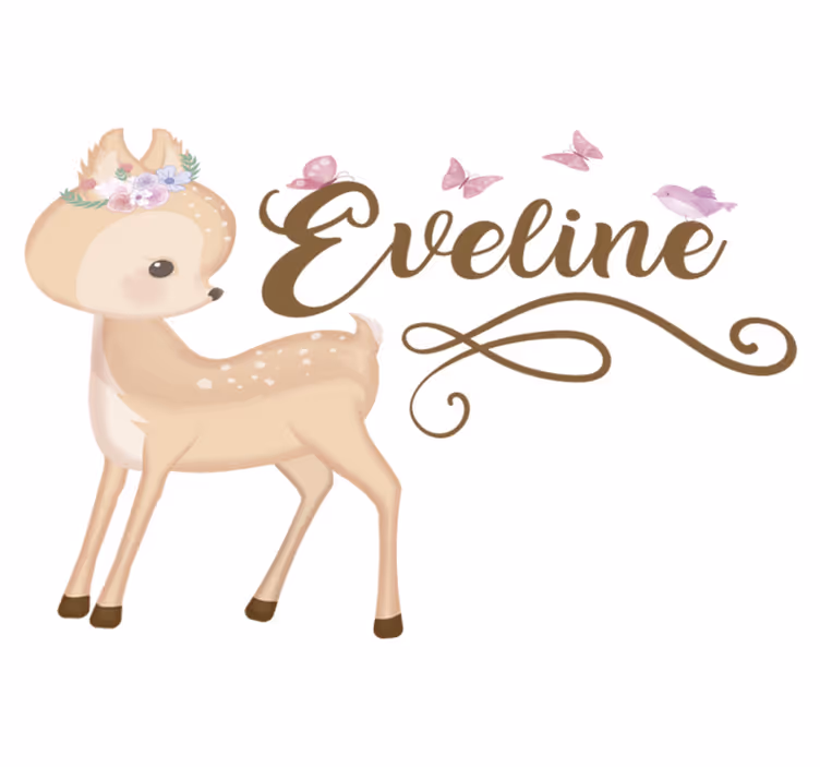 Kids carpet with custom deer sticker - TenStickers