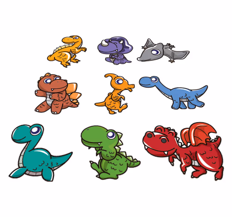 Kids carpet baby dinosaur stickers - TenStickers