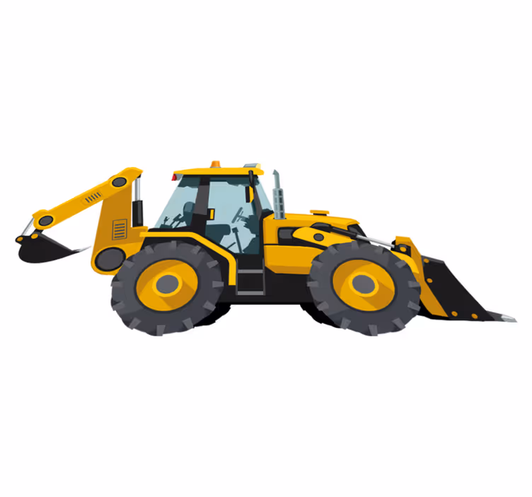 Kids carpet realistic tractor design - TenStickers