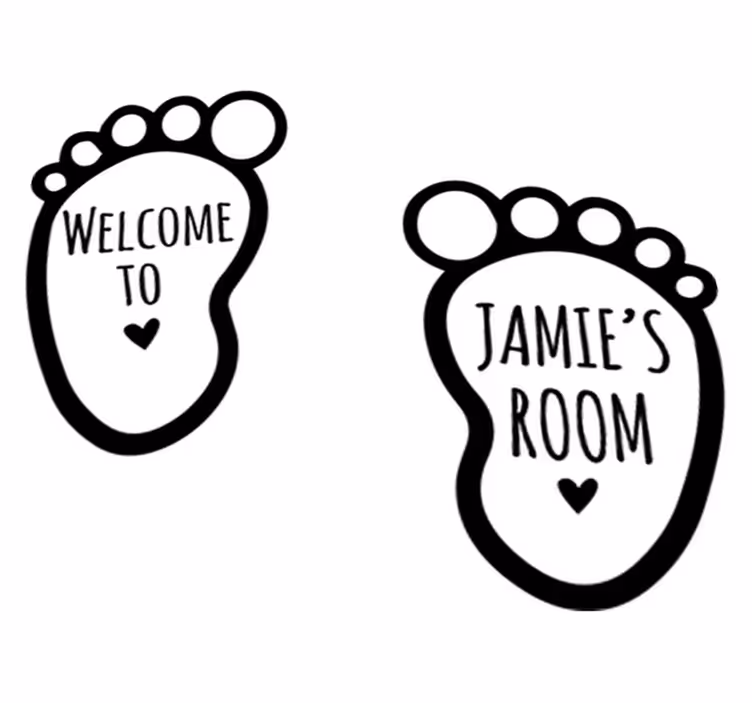 Kids carpet with personalized baby feet design - TenStickers