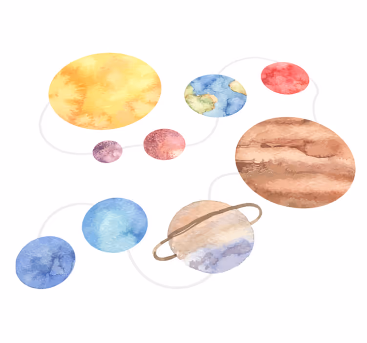 Kids carpet solar system map for playful learning - TenStickers