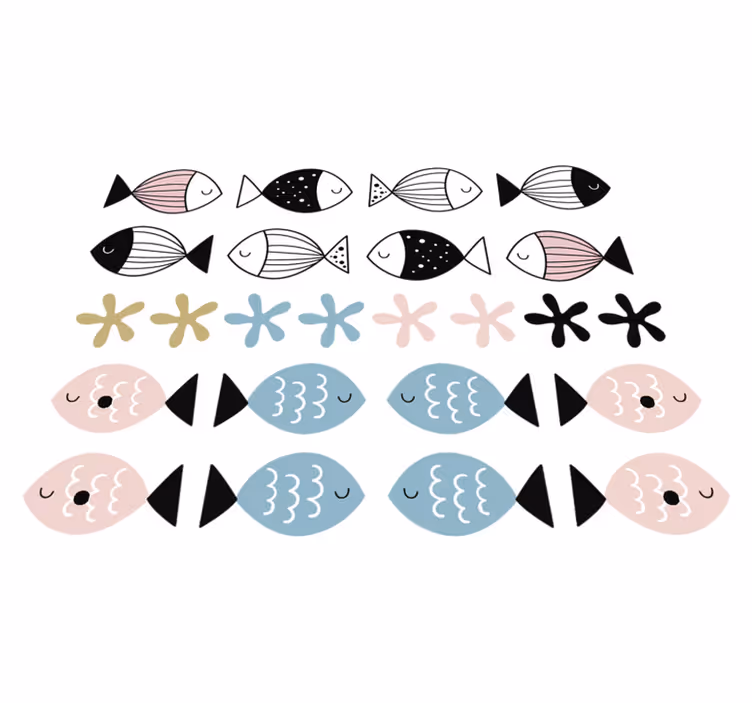 Kids carpet textured fish - TenStickers