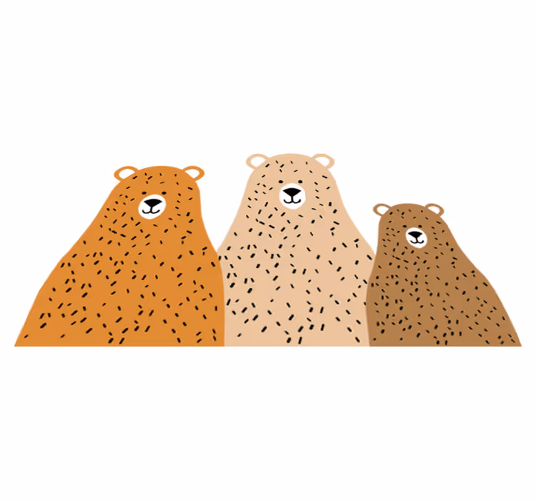 Kids carpet three bear friends - TenStickers