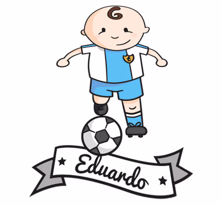 Kids carpet personalized with football player name - TenStickers