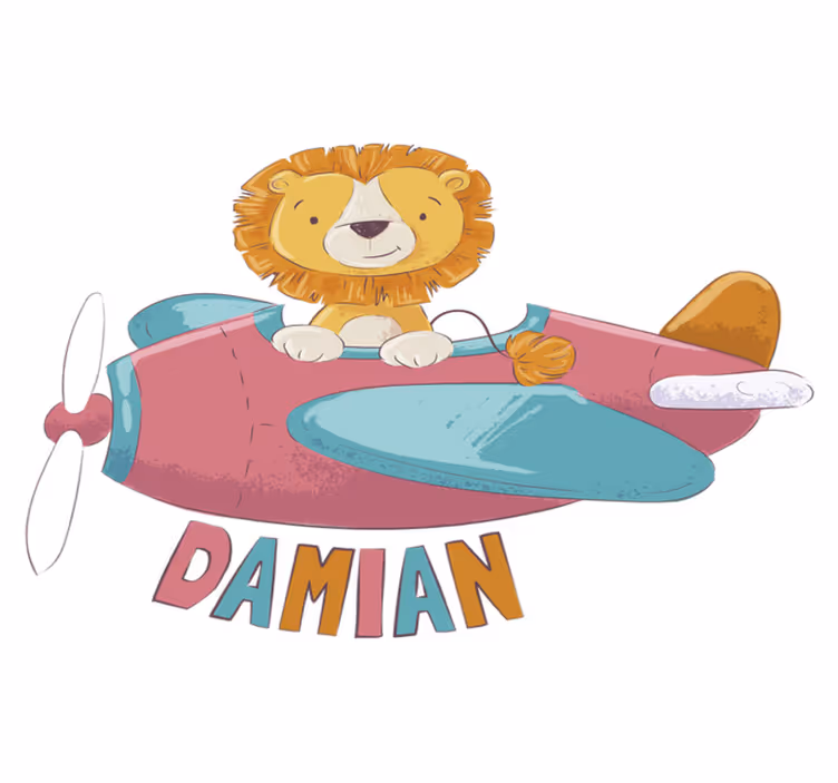 Kids carpet personalized lion - TenStickers
