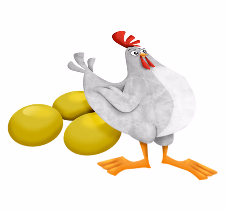 Kids carpet fen with golden eggs - TenStickers