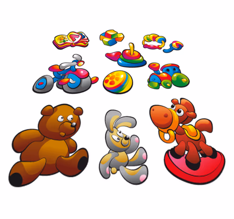 Kids carpet toy collection sticker - TenStickers