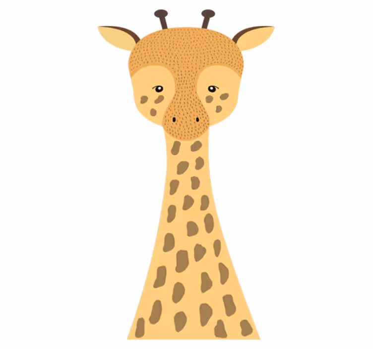 Kids carpet baby giraffe drawing - TenStickers