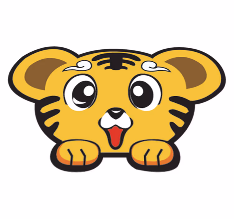 Kids carpet baby happy tiger - TenStickers