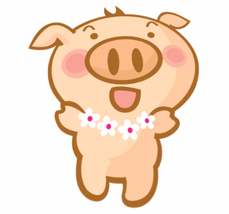 Kids carpet hawaiian pig design - TenStickers