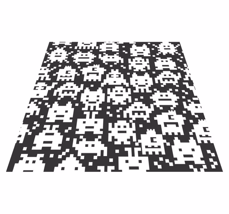 Kids carpet featuring video game monsters - TenStickers