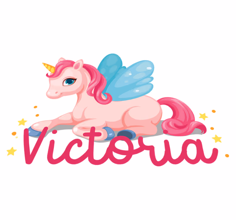 Kids carpet funny pink happy unicorn - TenStickers