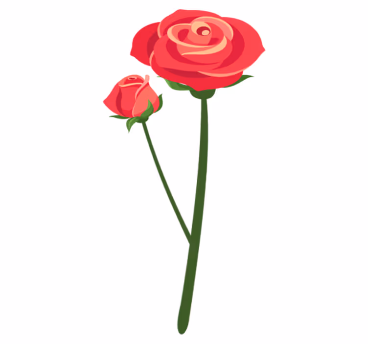 Bedroom carpet with 3d rose design - TenStickers