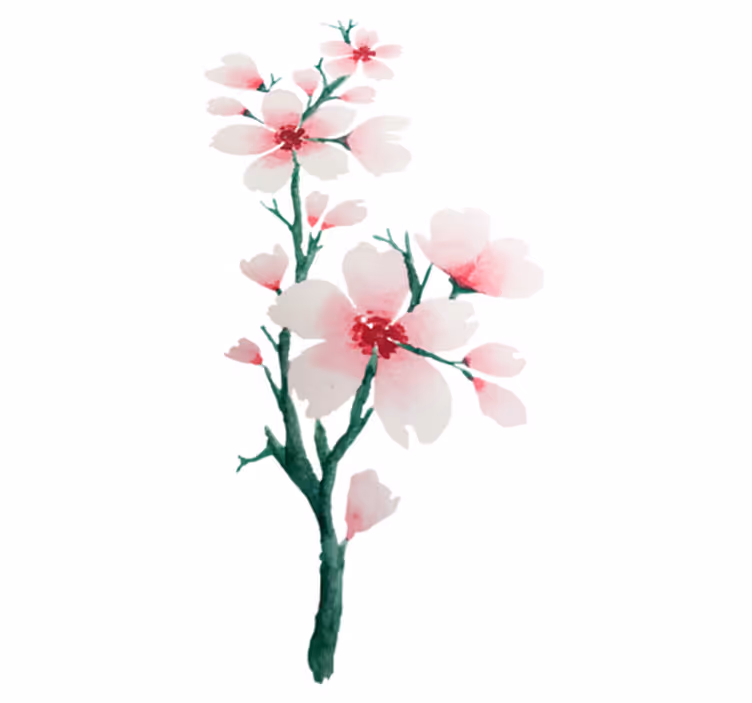 Bedroom carpet with adorable white flower design - TenStickers