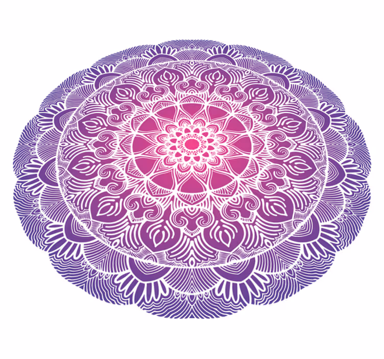 Bedroom carpet purple flower of life mandala - TenStickers