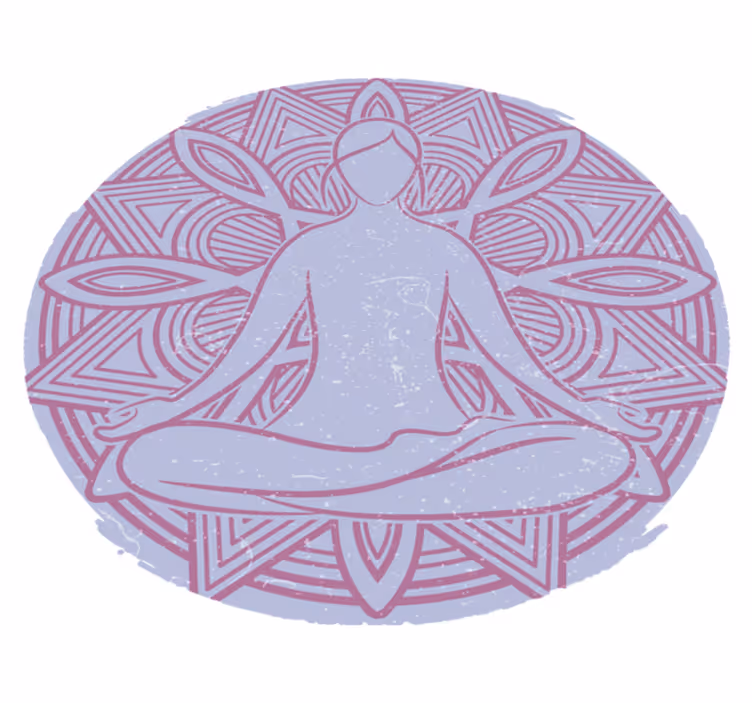 Bedroom carpet yoga lotus flower - TenStickers