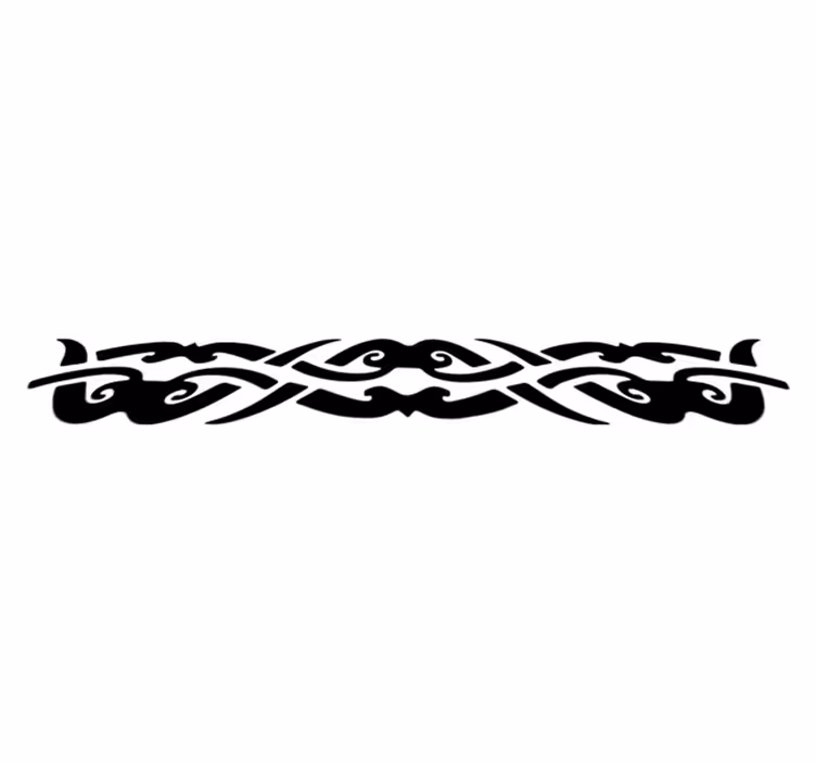 Bedroom carpet in monochrome tribal design - TenStickers